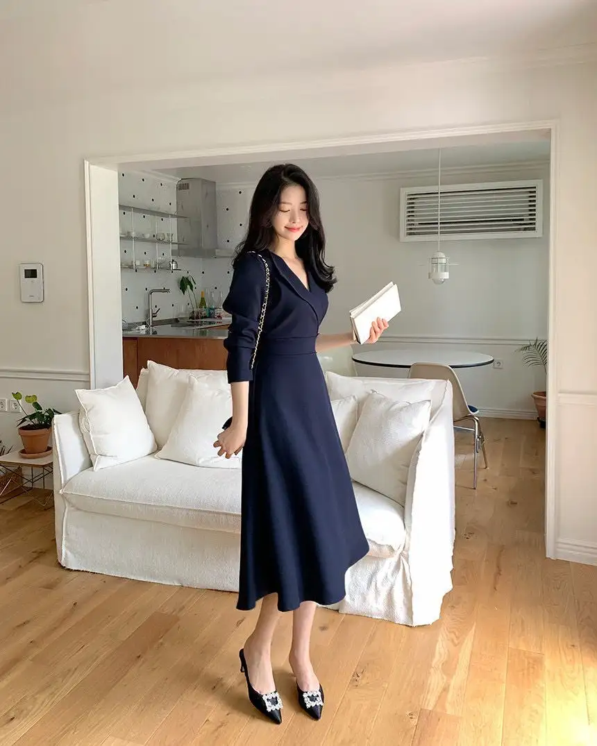 프리미엄 페이스 블라우스 원피스 상세 이미지 8