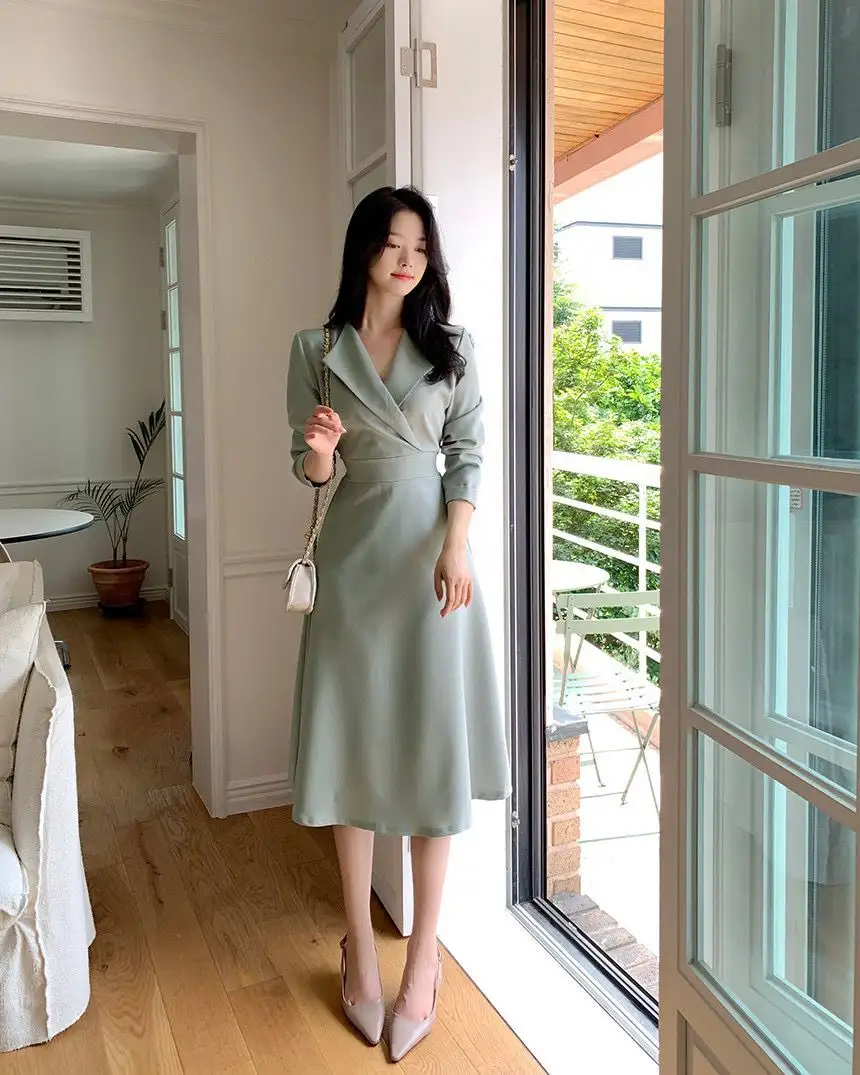 프리미엄 페이스 블라우스 원피스 상세 이미지 11