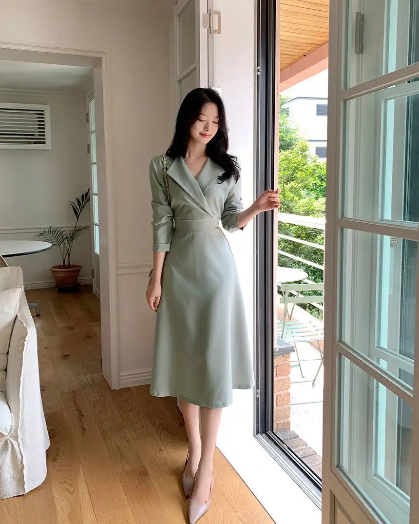 프리미엄 페이스 블라우스 원피스 상세 이미지 13