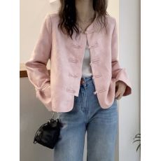 批发新中式国风盘扣短外套女<b class='q'>欧洲</b>站早秋2024新款欧货女装时尚棒球服潮