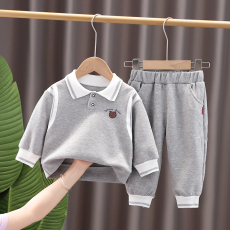 批发6535珠地中大童装男童秋<b class='q'>新款</b>洋气套装宝宝秋季帅气小童时髦