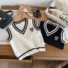 批发童装儿童针织马甲秋季新款男女童坎肩中小童毛衣背心宝<b class='q'>宝马</b>夹外穿