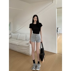 批发实拍 实价 复古气质高腰显瘦百搭短裤