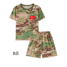 批发定制服装2024夏季新款<b class='q'>儿童</b>军训<b class='q'>迷彩服</b>男女同款学生训练服装短袖