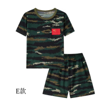批发定制服装】2024夏季<b class='q'>儿童</b><b class='q'>迷彩服</b>中小学生夏令营军训套装训练服短袖