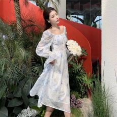 批发法式碎花<b class='q'>连衣裙</b>春夏度假裙2025新款气质高级收腰长裙胖MM仙女裙