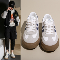 批发帆布鞋男2024春季新款<b class='q'>韩版</b>ins百搭厚底男青年板鞋春秋休闲男鞋子