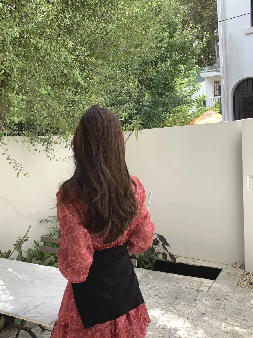 한국 스타일 봄용 V넥 레이스 원피스 상세 이미지 48