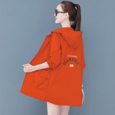 批发大码宽松防晒衣女防紫外线夏季中年<b class='q'>妈妈</b>薄外套中长款印花防晒服女