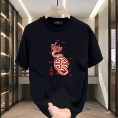 批发<b class='q'>中国风</b>龙短袖T恤青年男女款夏季潮牌街头宽松百搭短袖上衣