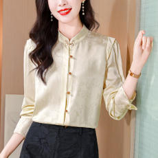 批发实拍陌上花开 新中式马面裙上衣女装国风设计感<b class='q'>衬衫</b>