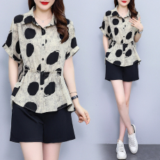 批发妈妈装衬衫女2026夏新款时尚雪纺开衫中年大码显瘦<b class='q'>短袖</b>百搭上衣女