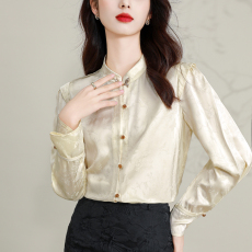 批发实拍陌上花开 新中式马面裙上衣女装国风设计感<b class='q'>衬衫</b>