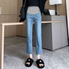 批发网红直播小个子孕妇牛仔裤春秋款外穿<b class='q'>长裤</b>铅笔裤显瘦小脚裤子春