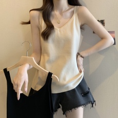 批发实拍实价~胖MM大码新款正反两穿针织吊带背心内搭无袖打底上衣