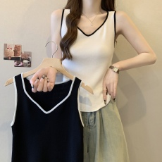 批发实拍实价~大码V领吊带小背心女夏打底外穿胖mm内搭冰丝针织上衣