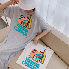 批发仿棉牛奶丝#睡裙女夏季短袖大码200斤胖mm宽松<b class='q'>孕妇</b><b class='q'>连衣裙</b>可外穿