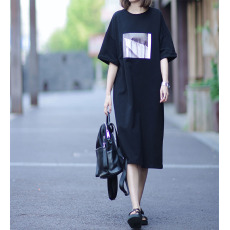 批发仿棉<b class='q'>牛奶</b><b class='q'>丝</b>#夏季新款韩版长款过膝<b class='q'>连衣裙</b>女大码宽松休闲懒人睡裙