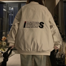 批发实拍纯色夹克<b class='q'>上衣</b>2025秋季新款国潮牌美式高街情侣装<b class='q'>外套</b>男女