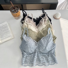 批发实拍不减法式内衣女性感聚拢蕾丝美背抹胸吊带背心一体式薄款