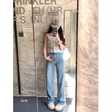 批发陈佳楠【早春di一条蓝牛】松弛感直筒<b class='q'>牛仔裤</b> 细直大长腿