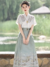 新中式明制马面裙套装搭配上衣汉服小个子日常国风春季