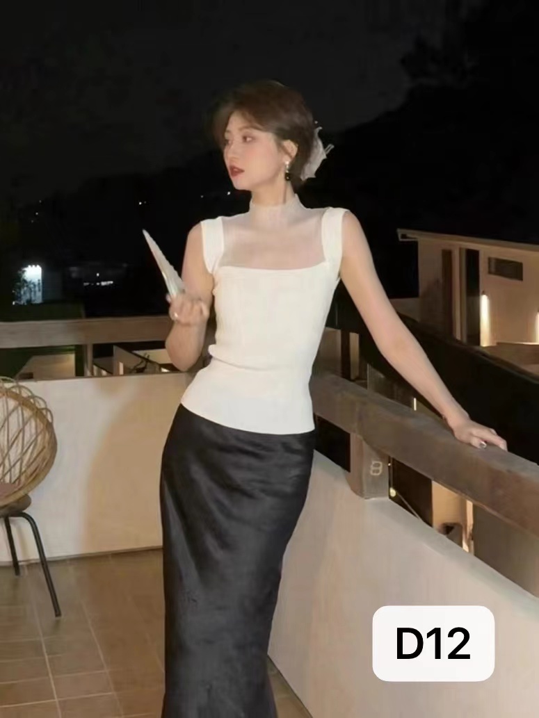 港味復古chic吊帶小清新上衣內搭學生打底無袖針織背心女夏季外穿
