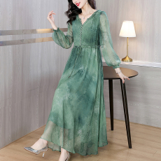 批发真丝<b class='q'>连衣裙</b>2026春夏新款品牌高端法式长裙高级感杭州桑蚕丝裙