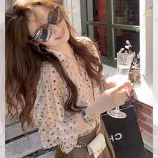 批发2026韩版夏季新款小清新单排扣防晒<b class='q'>长袖</b><b class='q'>雪纺衫</b>上衣