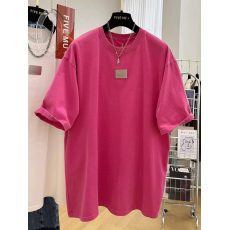 批发特大码300斤新款别致欧货宽松大版圆领纯棉短袖T恤女春夏半袖上衣