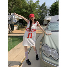 批发实拍实价 无袖tt恤运动针织背心<b class='q'>连衣裙</b>女夏季INS减龄长裤篮球服