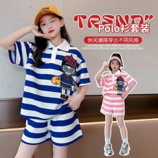 批发原版质量女童连衣裙夏装儿童裙2024新款韩版洋气女大童夏季裙子潮