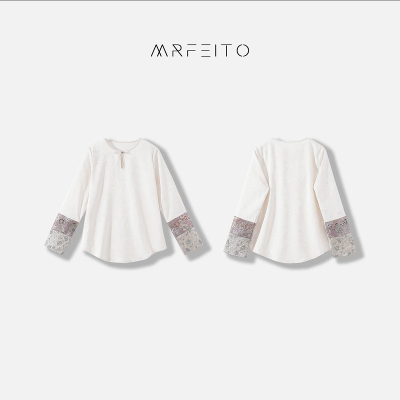 MRFEITO「一盞江南」國風提花女士上衣H16SY01C23277
