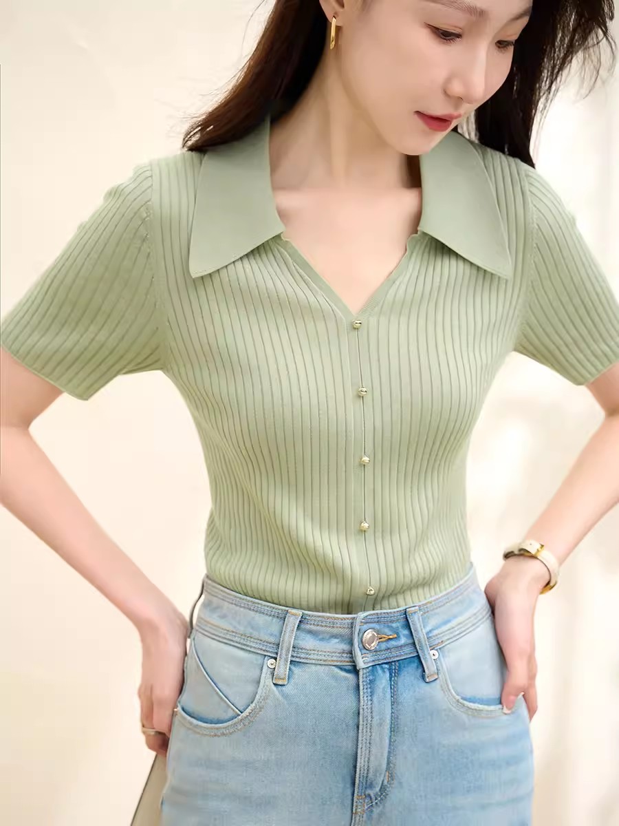 jpoo 자이언트 슬림해 보이는 좋은 착용 피부 센스 상쾌 통기성 16 바늘 라이 경기 서울 POLO 칼라 구덩이 기사 니트 스웨터 맨위