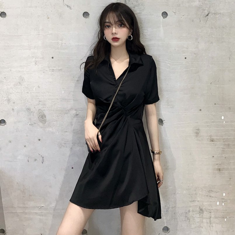 여름 드레스 새로운 빅 사이즈 여성 의류 레트로 지방 mm 표지 배 슬림해 보이는 주름 허리 수축 드레스 m-4xl200 근