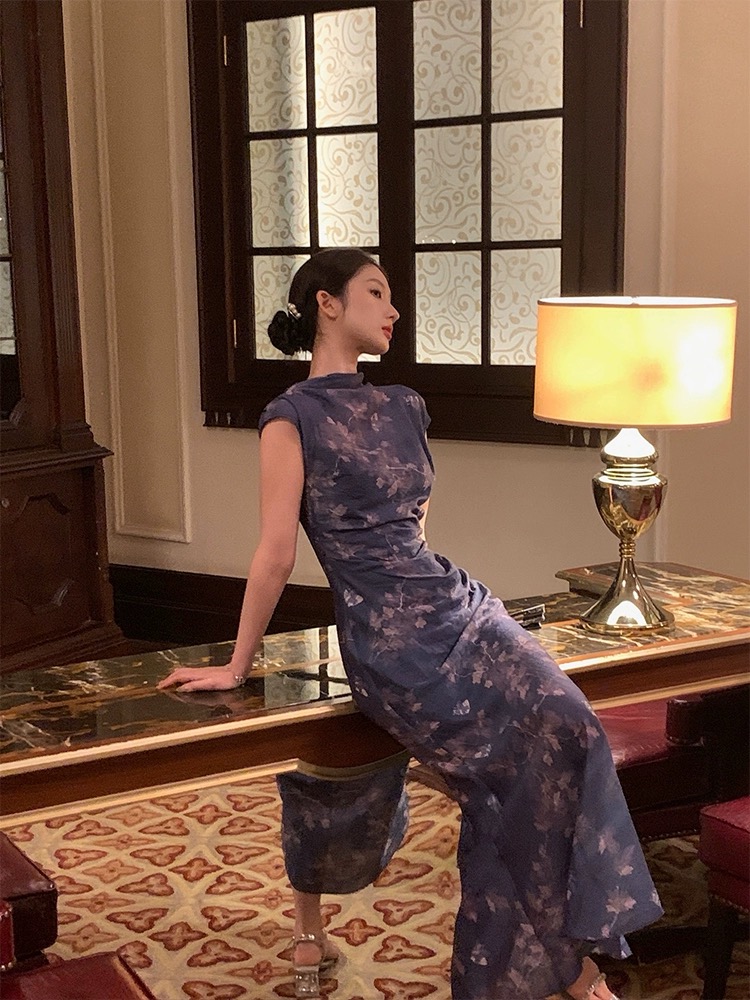 從一時刻破繭成蝶新中式連衣裙女2024夏季氣質新款旗袍長裙子