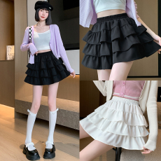 批发蛋糕裙短裙白色半身裙女夏季2024新款<b class='q'>可爱</b>甜美小个子裙子内衬裤裙