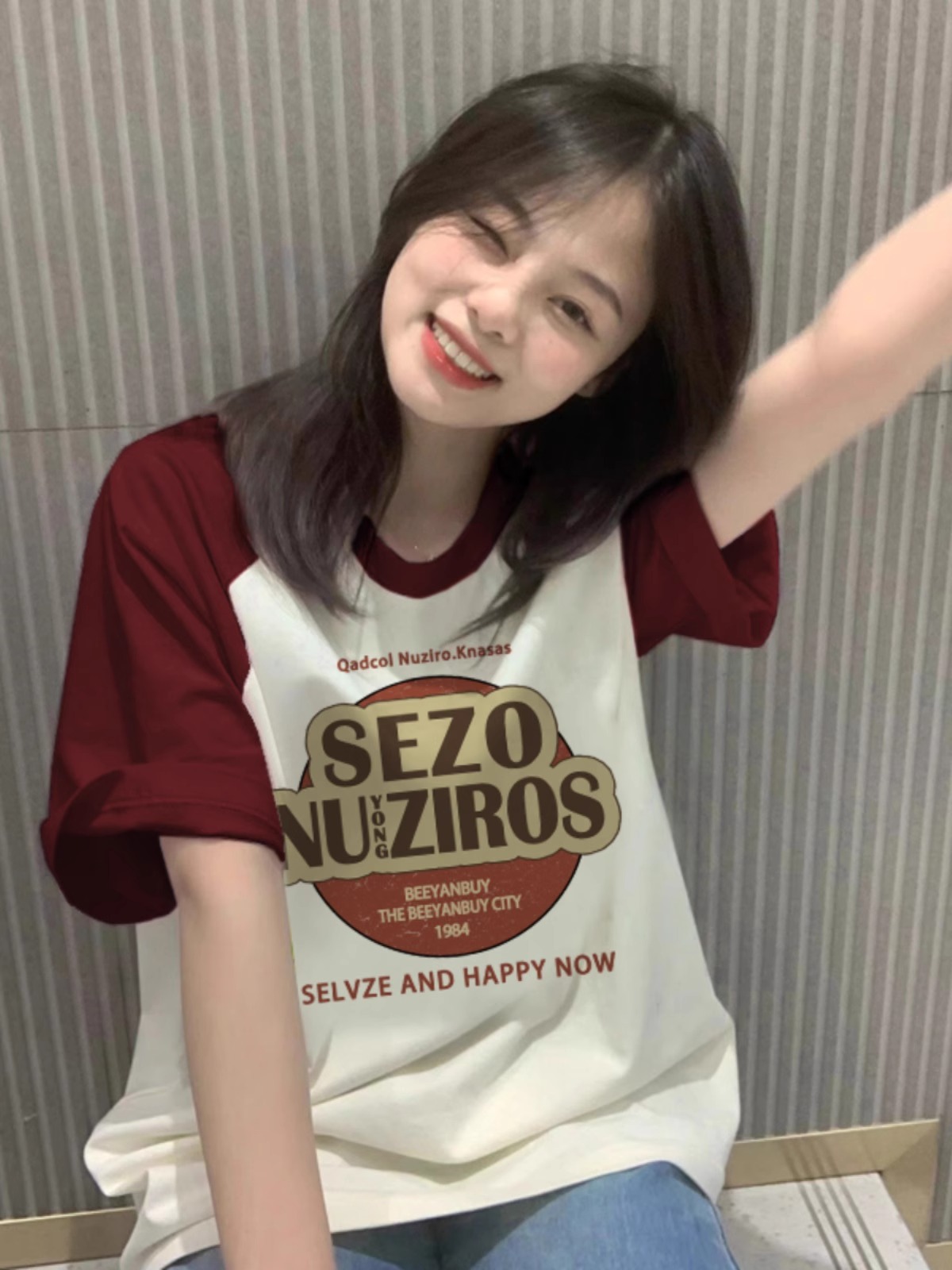 河北220g插肩袖100%棉 撞色拼色空白版短袖T恤女純棉M-3XL