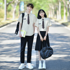 批发大量有货 实拍情侣装<b class='q'>衬衫</b>毕业服学生班服套装jk制服女68 男58