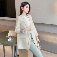 批发官图 新中式国风西装<b class='q'>外套</b>女2026新款春秋小个子休闲<b class='q'>气质</b>黑色上衣