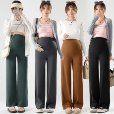 批发实拍 新款百搭孕妇裤子春季外穿休闲无痕高腰鲨鱼皮直筒裤<b class='q'>打底裤</b>