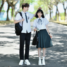 批发大量有货 实拍情侣装毕业服学院风学生班服套装jk制服女68男58