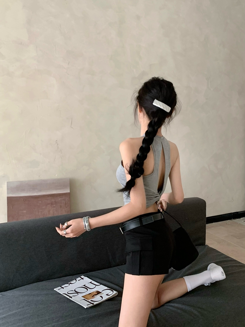 Summer High Beauty Pilates Cover Up Hollow Sleeveless Sports Tank Running Fitness Yoga Top_voghion.com