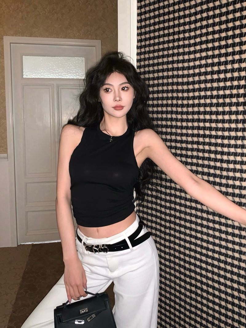 Summer High Beauty Pilates Cover Up Hollow Sleeveless Sports Tank Running Fitness Yoga Top_voghion.com