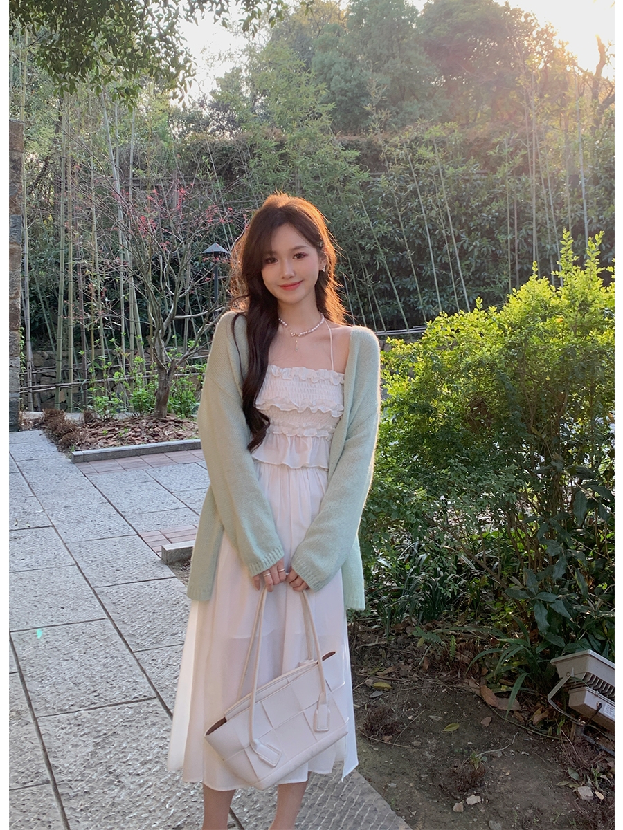 佐佐家小個子慵懶寬鬆中長款針織開衫外套女春夏季薄款防曬衫上衣