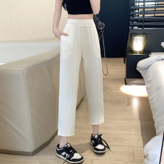 批发实拍免熨烫清凉垂感凉凉裤夏纯色休闲<b class='q'>哈伦</b>裤学园风宽松烟管女裤