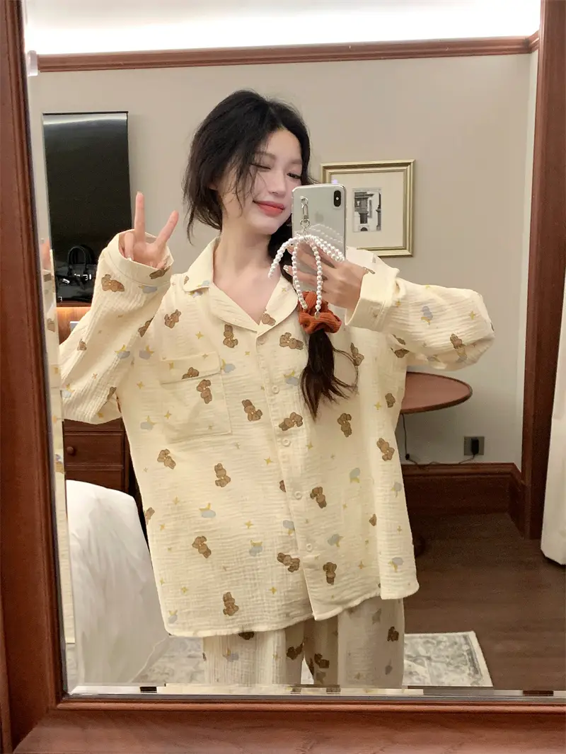 귀여운 리본 달 모양 홈웨어 세트 상세 이미지 19