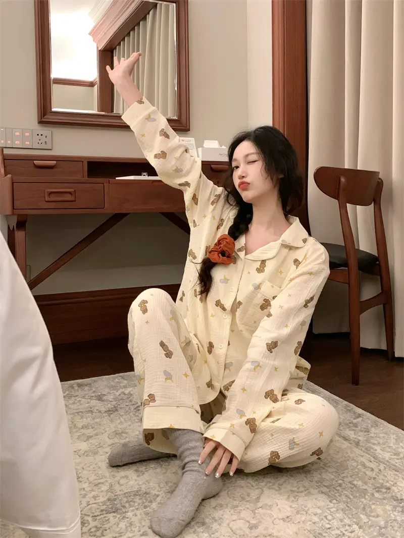 귀여운 리본 달 모양 홈웨어 세트 상세 이미지 21