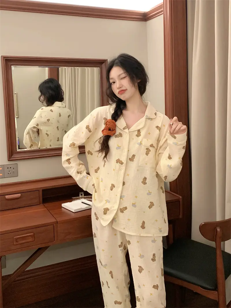 귀여운 리본 달 모양 홈웨어 세트 상세 이미지 22