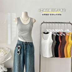 实价实拍带胸垫人棉夏季新款背心吊带女